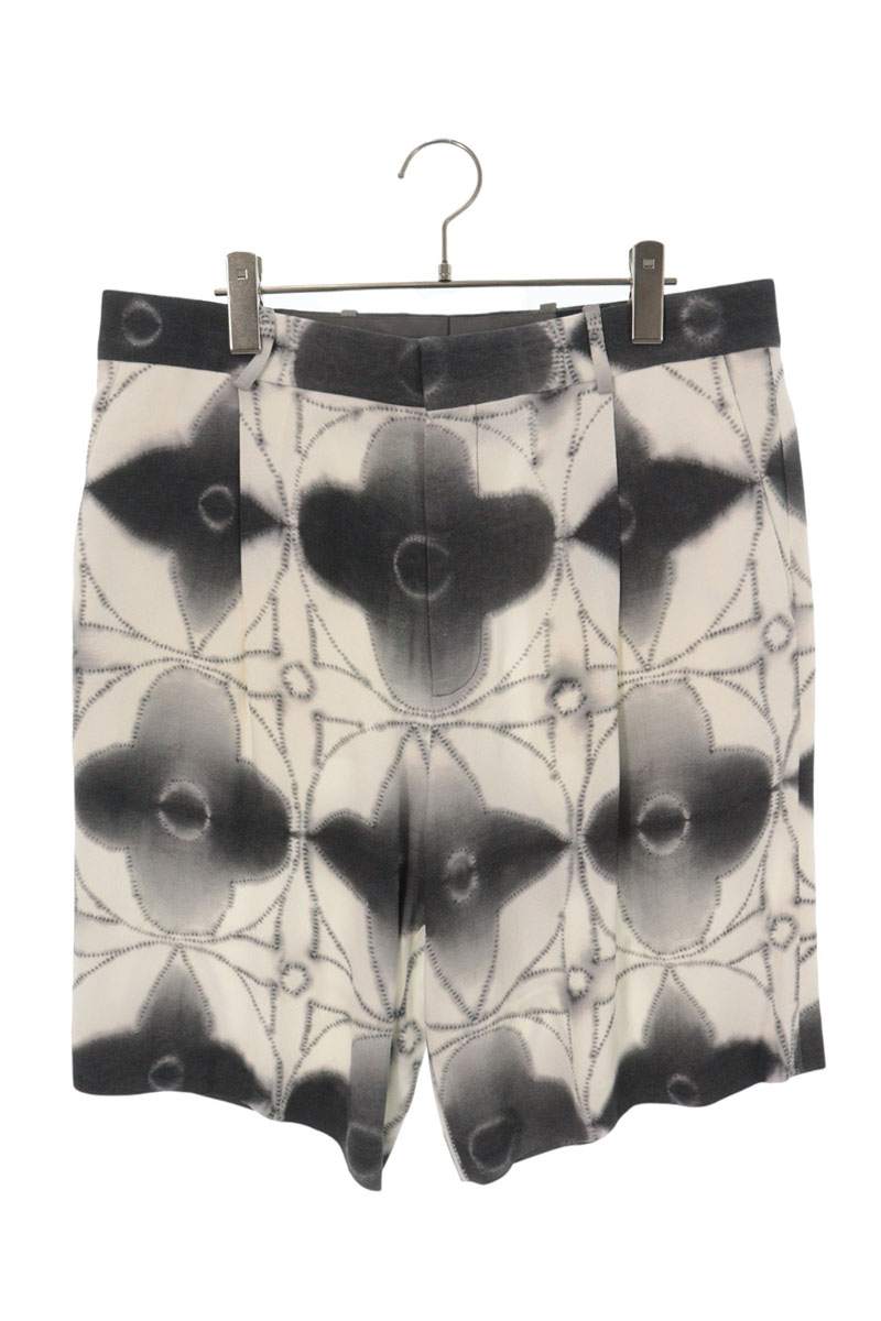 LOUISVUITTON Tie-Dye Monogram Logo Shorts White Size 42
