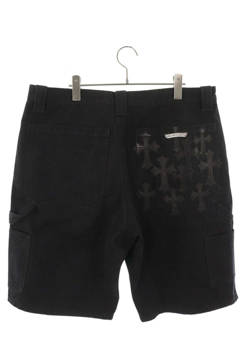 Chrome Hearts Carpenter Shorts Back Patch Black Size 36