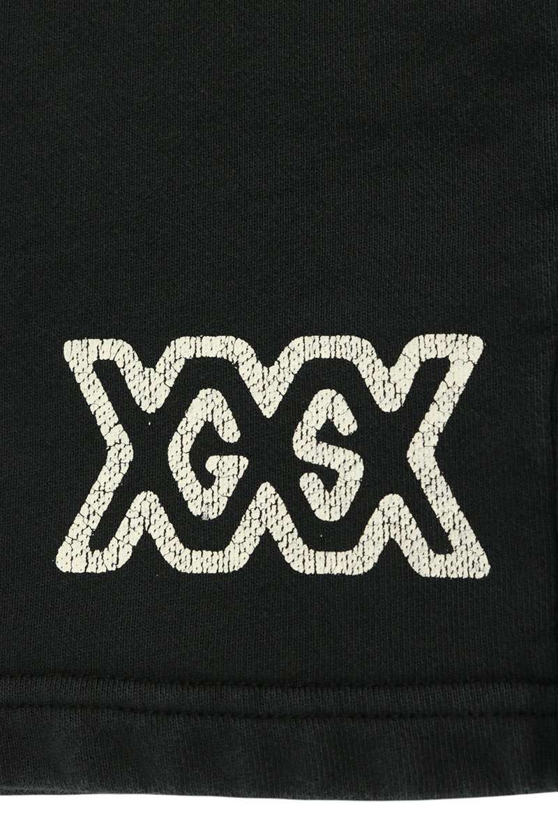 GOD SELECTION XXX 26SS Logo Print Sweatshorts Black Sweatshirt Size XL