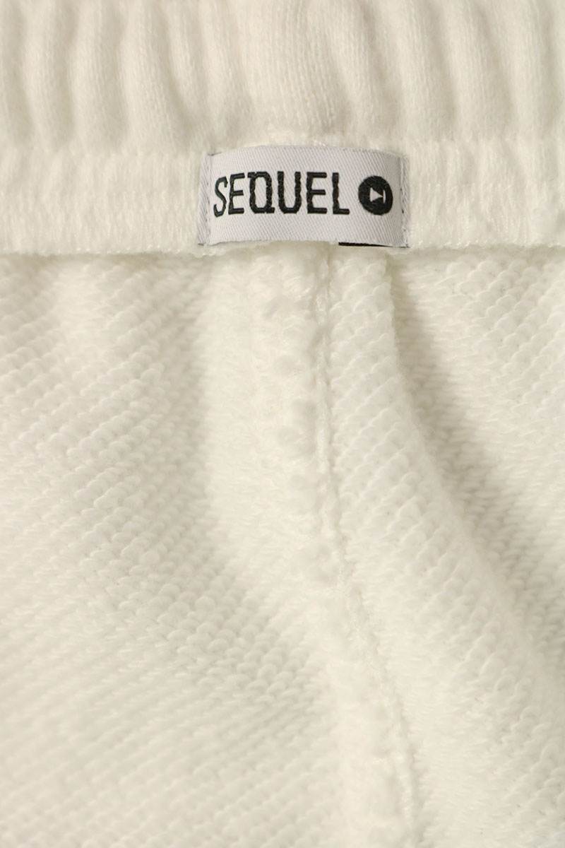 SEQUEL WEEKEND Cotton Blend Sweatshorts White Sweatshirt Size L