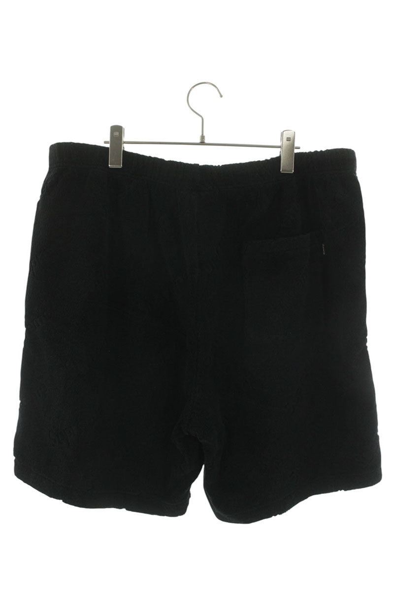 SUPREME 19SS Terry Jacquard Logo Shorts Black Size XL