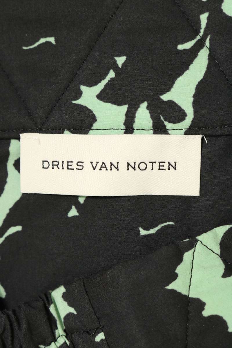 DRIES VAN NOTEN PABLO Nylon Easy Black/Light Green Pants Size 46