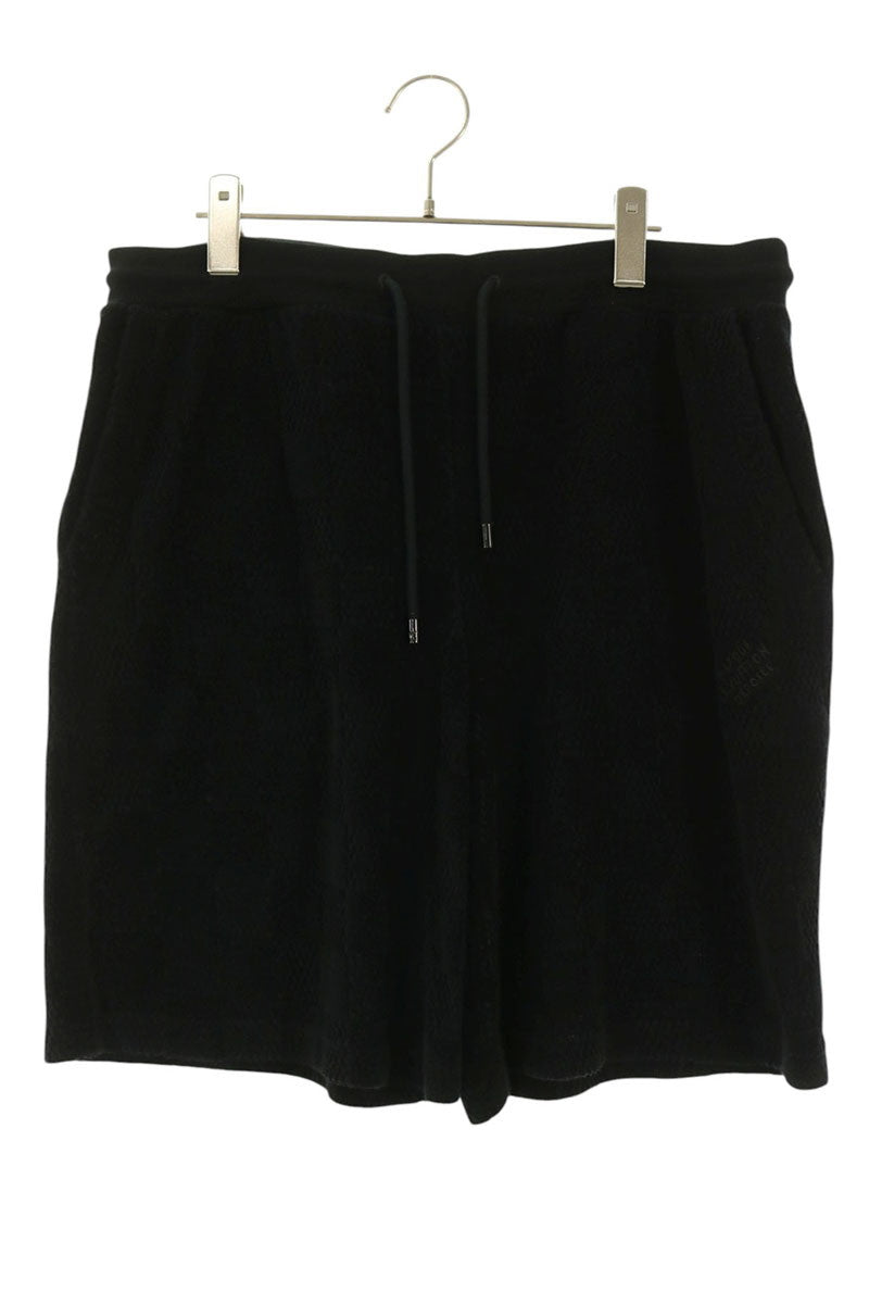 LOUISVUITTON 24AW Damier French Terry Shorts Black Size L