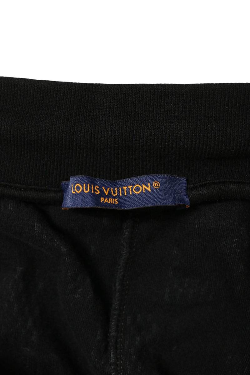 LOUISVUITTON 24AW Damier French Terry Shorts Black Size L