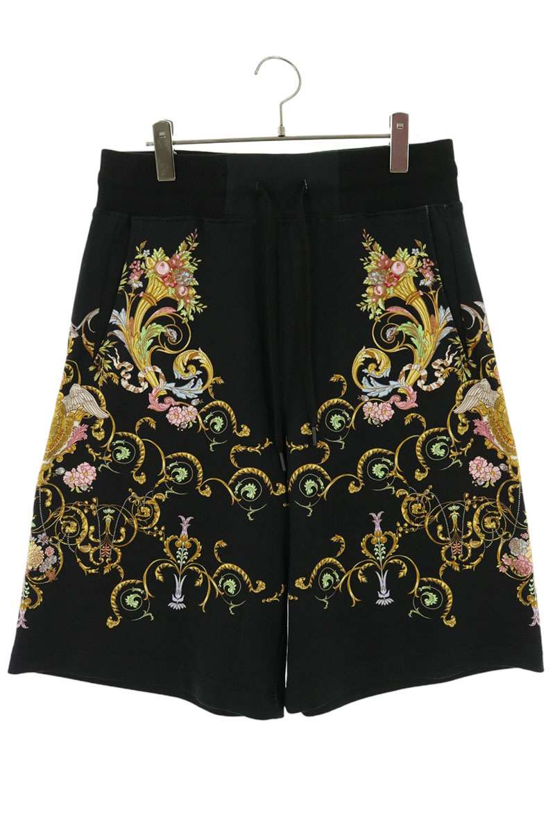 VERSACE JEANS All-over Print Denim Shorts Black Size S
