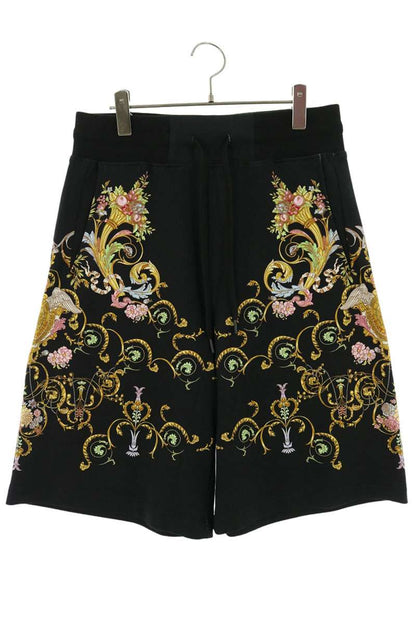 VERSACE JEANS All-over Print Denim Shorts Black Size S