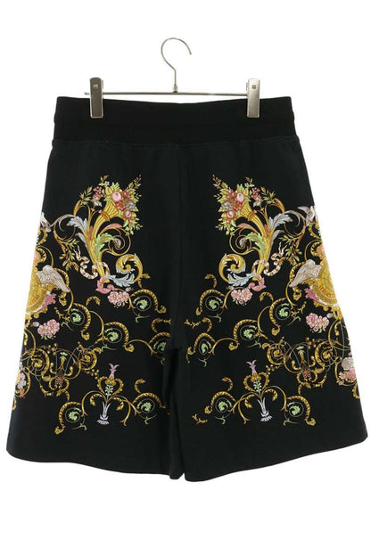 VERSACE JEANS All-over Print Denim Shorts Black Size S
