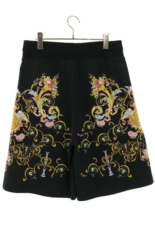 VERSACE JEANS All-over Print Denim Shorts Black Size S