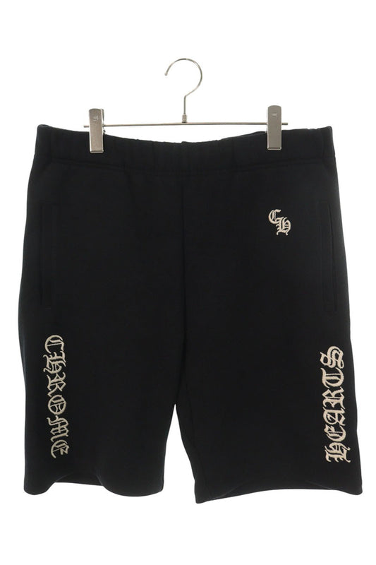 Chrome Hearts SLO RIDE Logo Embroidered Shorts Black Sweatshirt Size M