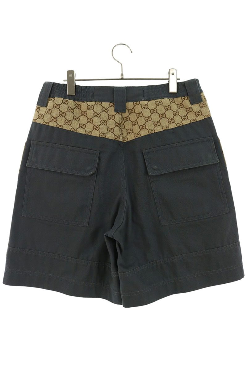 GUCCI GG Paneled Bermuda Shorts Grey Size 46