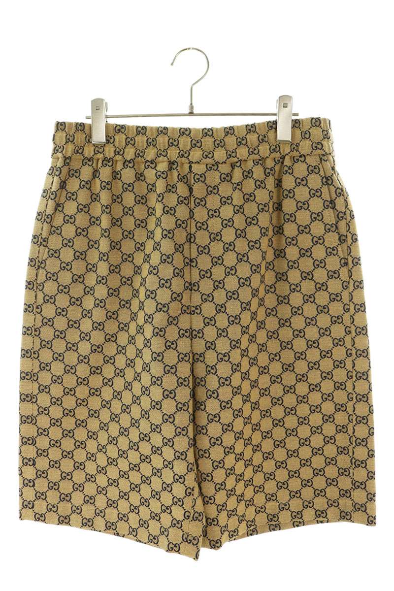 GUCCI GG Pattern Cotton Blend Shorts Beige Size 46