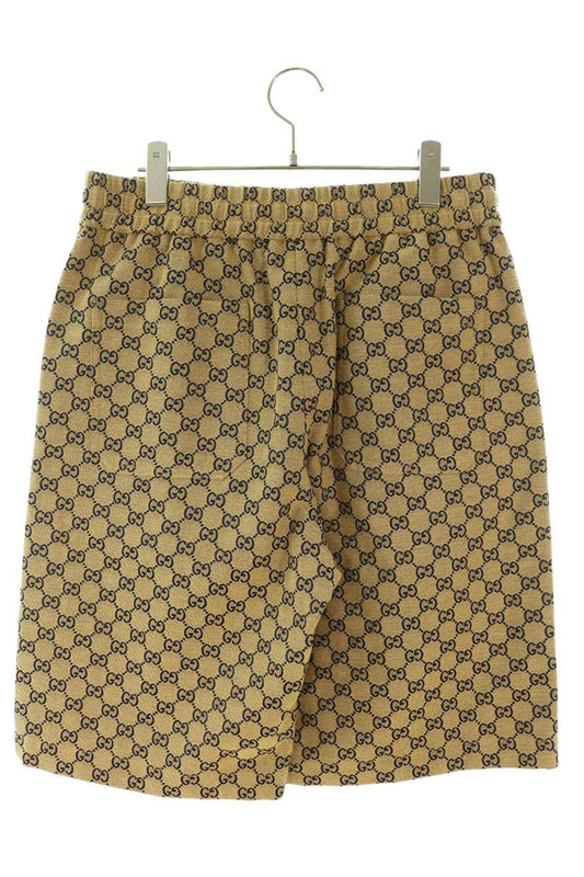 GUCCI GG Pattern Cotton Blend Shorts Beige Size 46
