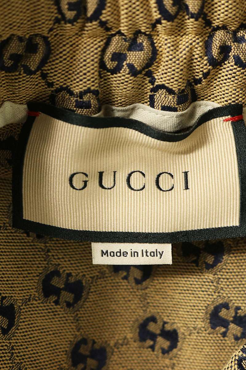 GUCCI GG Pattern Cotton Blend Shorts Beige Size 46