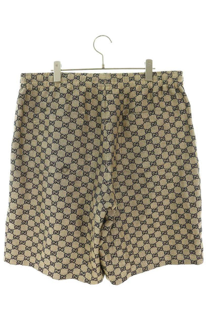 GUCCI GG Linen Blend Canvas Shorts Brown Size 52