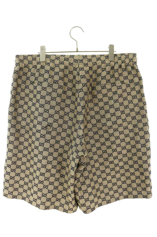 GUCCI GG Linen Blend Canvas Shorts Brown Size 52