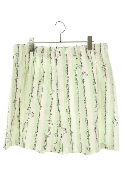 BOTTEGA VENETA All-Over Print Cotton Shorts Green Size XL