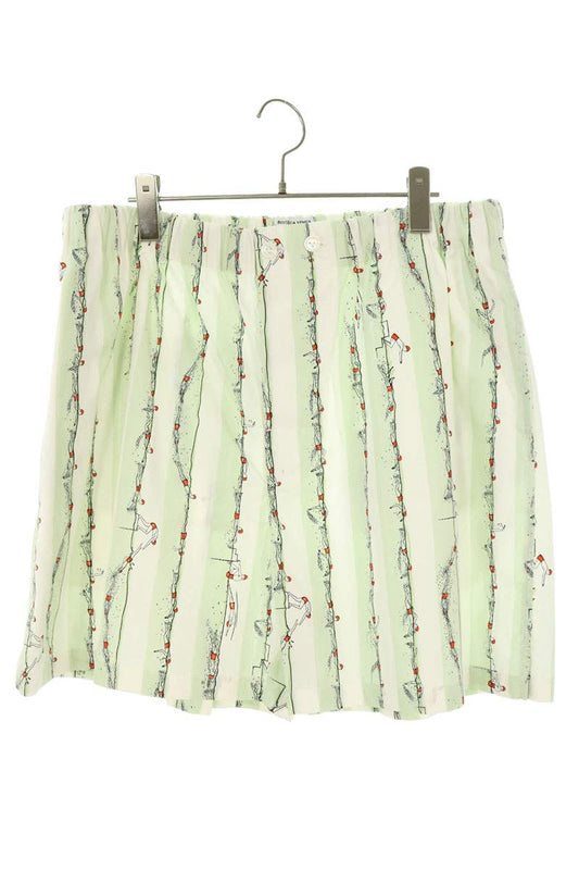 BOTTEGA VENETA All-Over Print Cotton Shorts Green Size XL