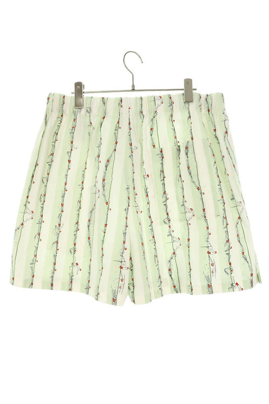 BOTTEGA VENETA All-Over Print Cotton Shorts Green Size XL