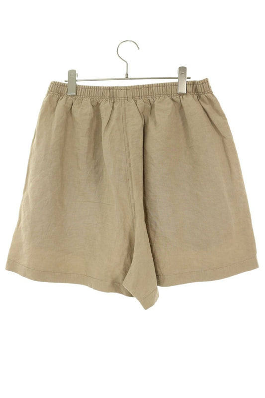 BALENCIAGA Cotton Linen Shorts Beige Button Fly Size M