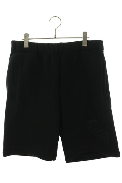 Chrome Hearts CH Logo Embroidered Sweat Shorts Black Sweatshirt Size M
