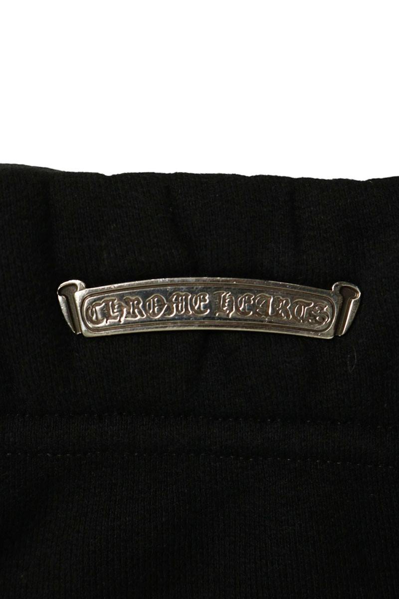 Chrome Hearts CH Logo Embroidered Sweat Shorts Black Sweatshirt Size M