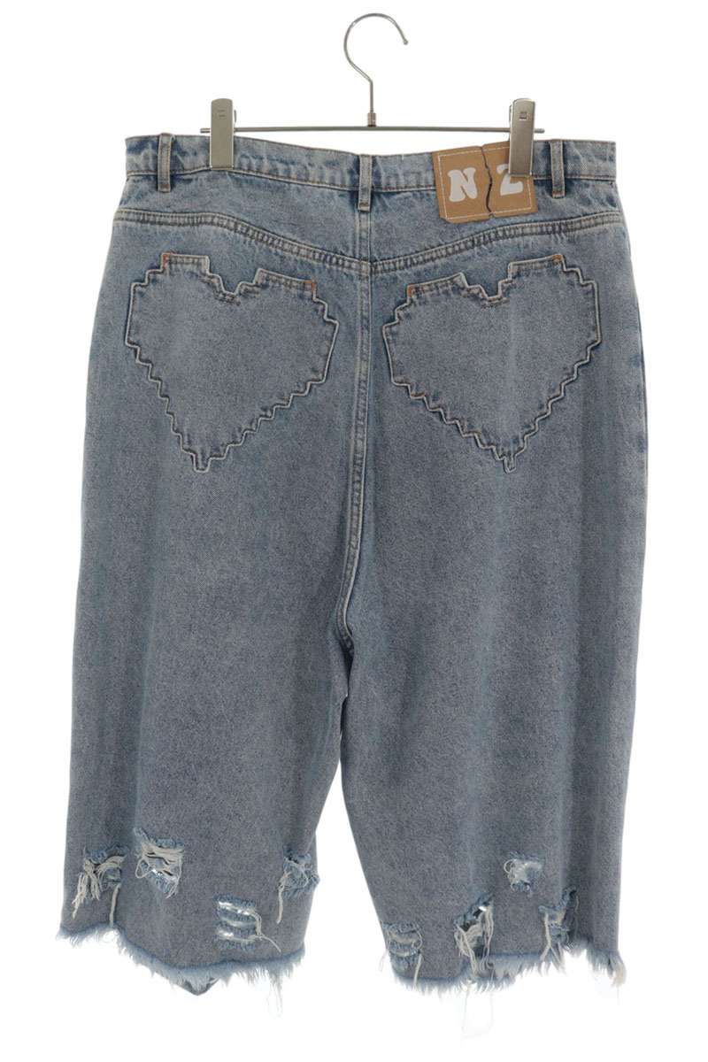 NATASHA ZINKO Damaged Shorts Indigo Size M