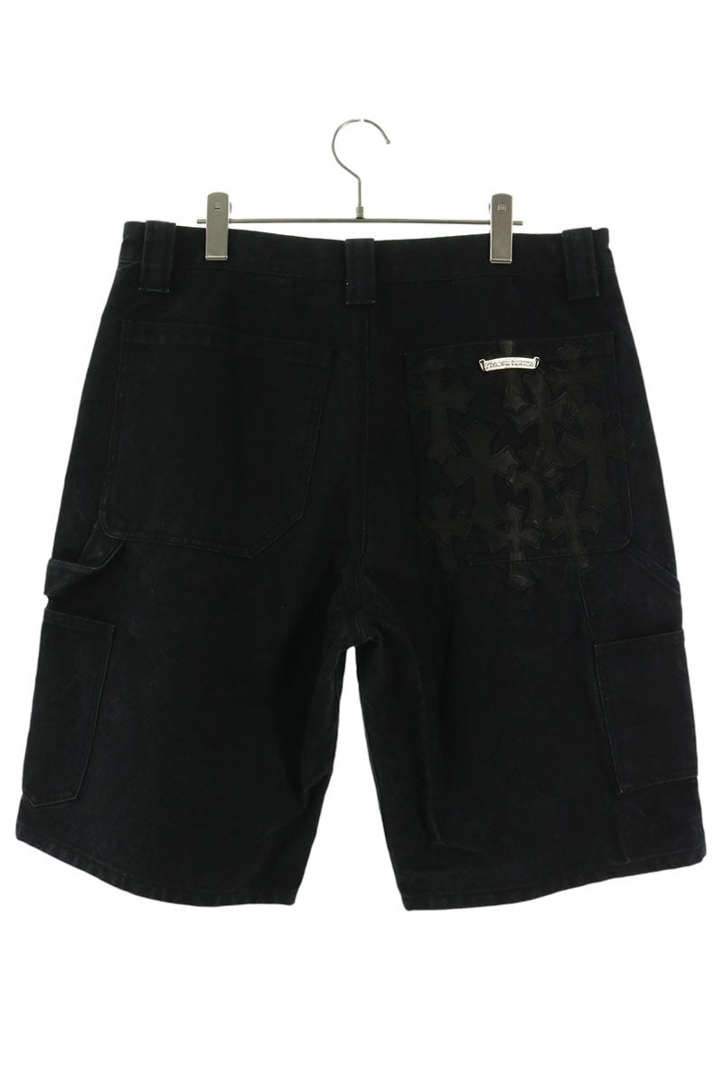 Chrome Hearts Cotton Lamb Leather Carpenter Shorts Size 33