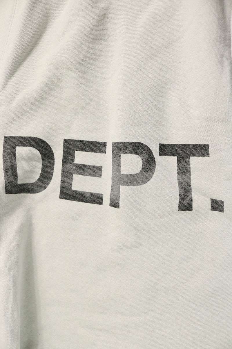 GALLERY DEPT DEPT Logo Print Cut-Off Light Gray Sweatshirt Size XL