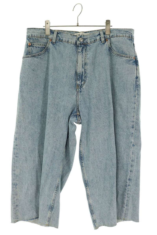 OUR LEGACY Capri Cut Washed Indigo Denim Shorts Size 52