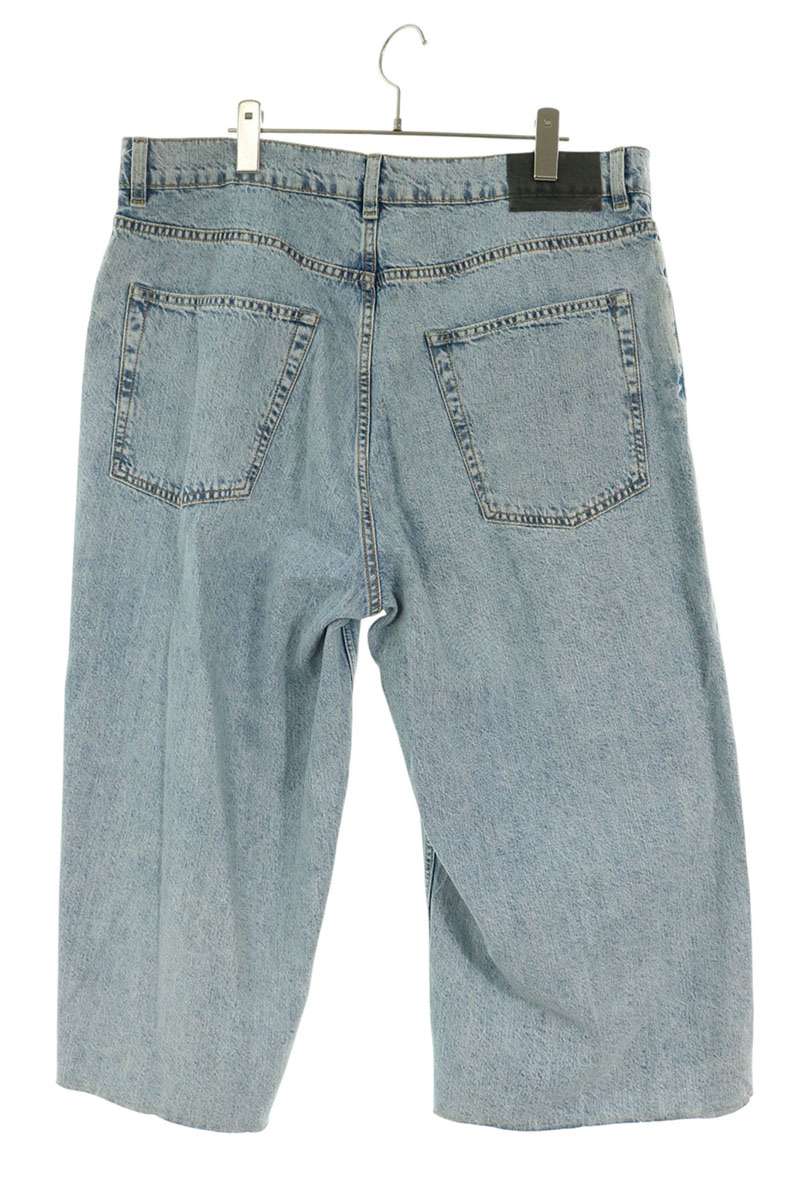 OUR LEGACY Capri Cut Washed Indigo Denim Shorts Size 52