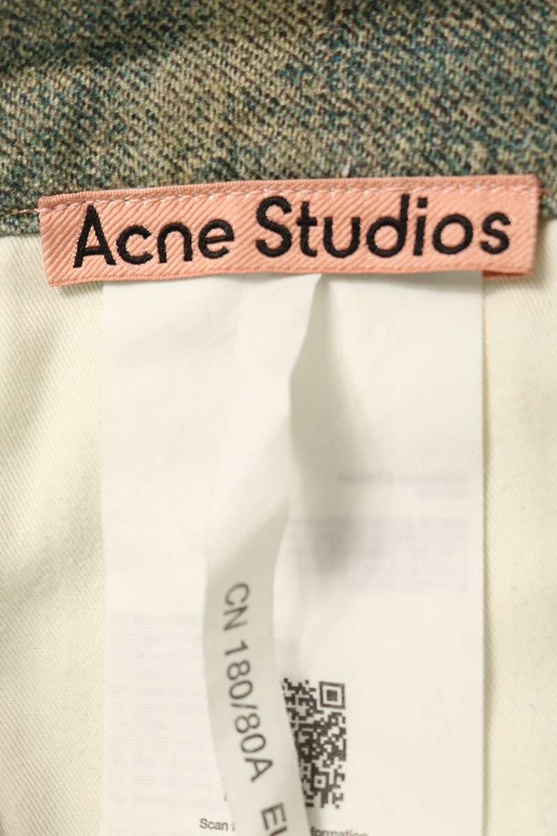 ACNE STUDIOS Keychain Print Denim Shorts Blue Size 46