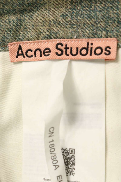ACNE STUDIOS Keychain Print Denim Shorts Blue Size 46