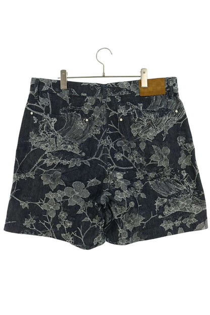 LOUISVUITTON Flower Jacquard Denim Shorts Blue Size 36