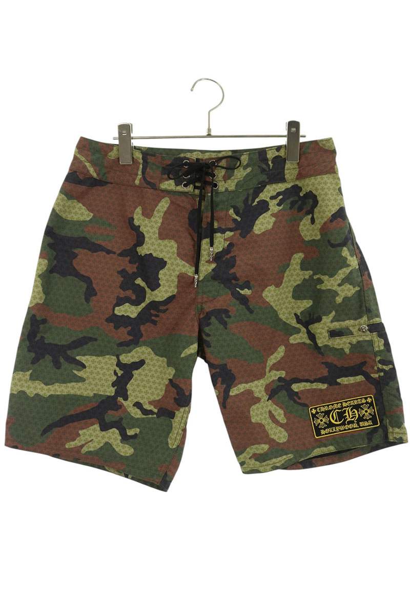 Chrome Hearts SURF BRITCHES Camo Nylon Shorts Size 32