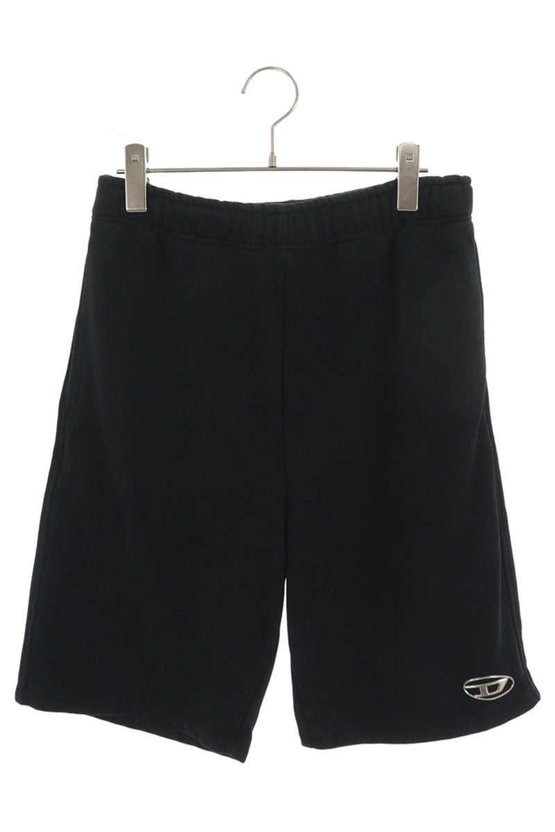 DIESEL Oval D Logo Cotton Shorts Black Size S