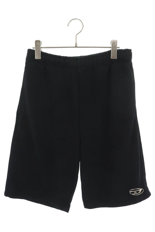 DIESEL Oval D Logo Cotton Shorts Black Size S