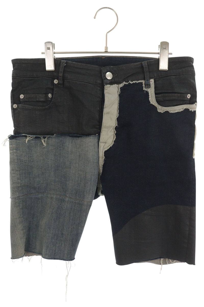 Rick Owens Babel Tyrone Stretch Denim Shorts Size 34