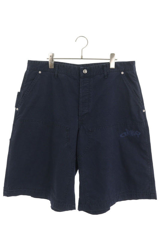 DIOR 25AW Logo Embroidered Bermuda Shorts Navy Size 54