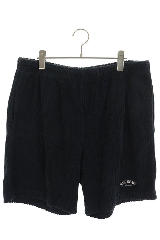 SUPREME 18SS Cable Knit Terry Short Black Size L