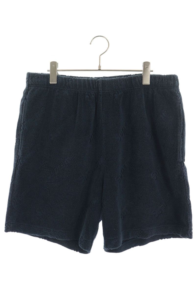 SUPREME 19SS Terry Jacquard Logo Short Navy Size M