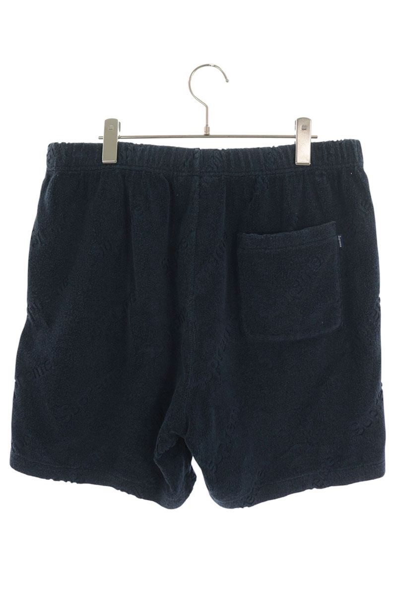 SUPREME 19SS Terry Jacquard Logo Short Navy Size M