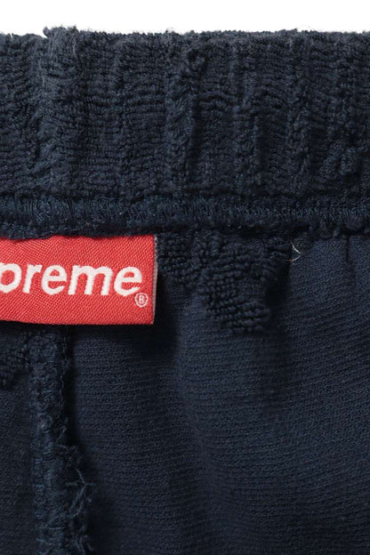 SUPREME 19SS Terry Jacquard Logo Short Navy Size M