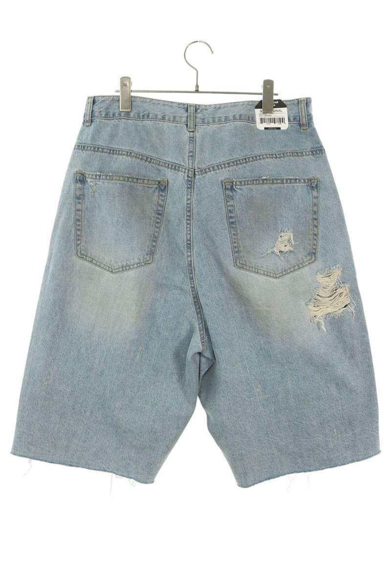 Protocol Index Long Zipper Distressed Denim Shorts Size 2