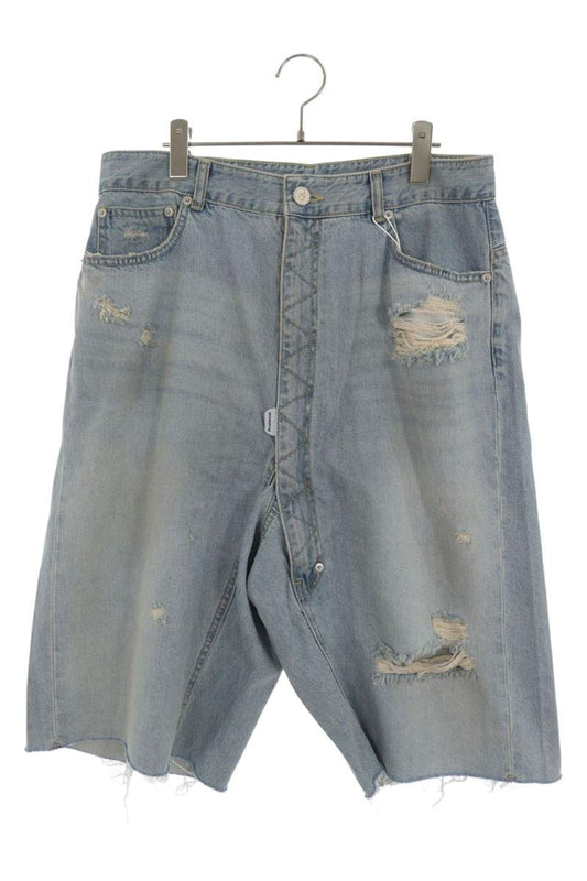 Protocol Index Long Zipper Distressed Denim Blue Size 2