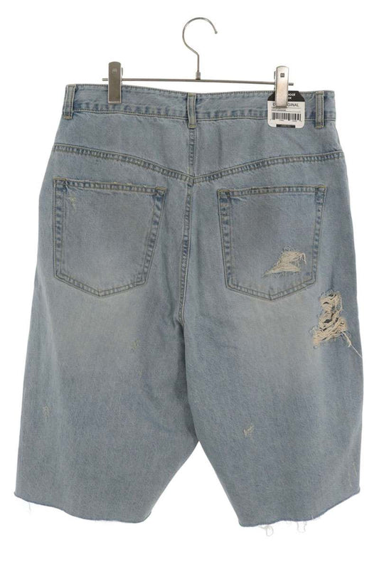 Protocol Index Long Zipper Distressed Denim Blue Size 2