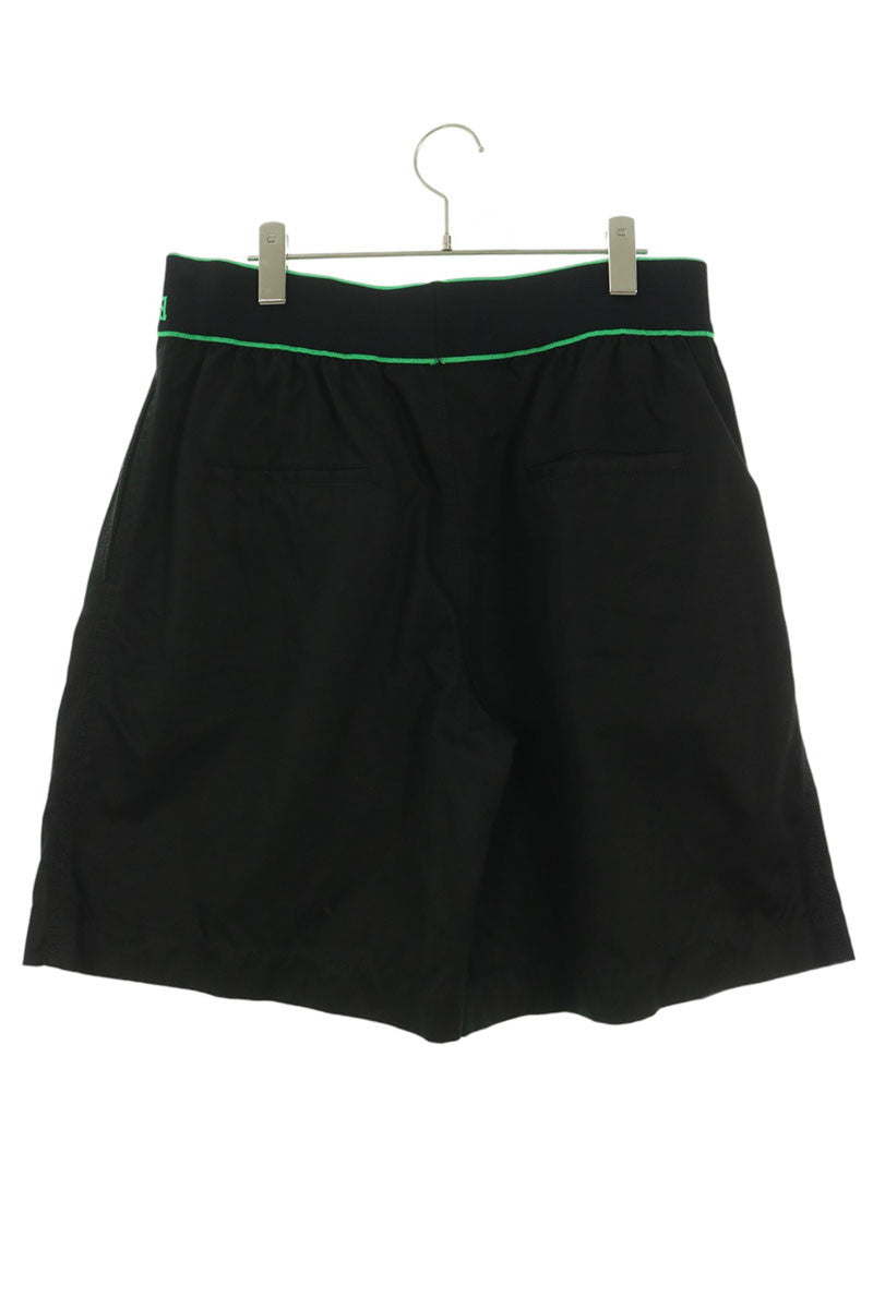 BOTTEGA VENETA Waist Panel Cotton Shorts Black Green Size M