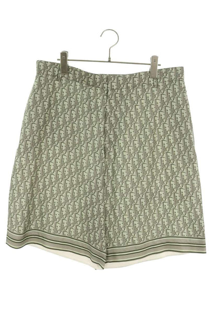 DIOR Oblique Silk Shorts Green Size 50