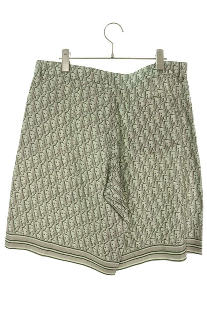 DIOR Oblique Silk Shorts Green Size 50