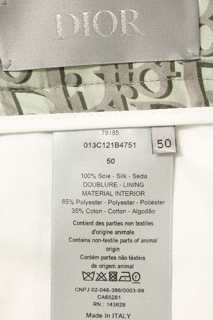 DIOR Oblique Silk Shorts Green Size 50