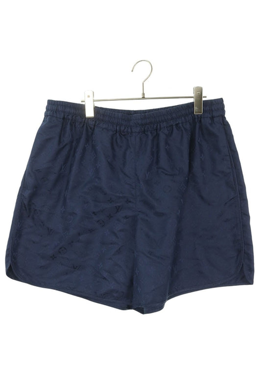 LOUISVUITTON 26AW All-Over Monogram Silk Shorts Navy Size 56